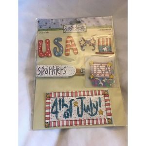 Sue Dreamer Colorbok USA July Fourth Dimensional Self-Adhesive Doo Dads